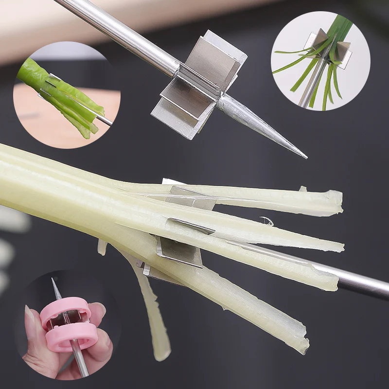 신상 양파 쉬운 슬라이서 슈레더, 매화 컷, 녹색 양파 와이어 드로잉, 초미세 야채 슈레더, 주방 액세서리, 5 개, 1 개 