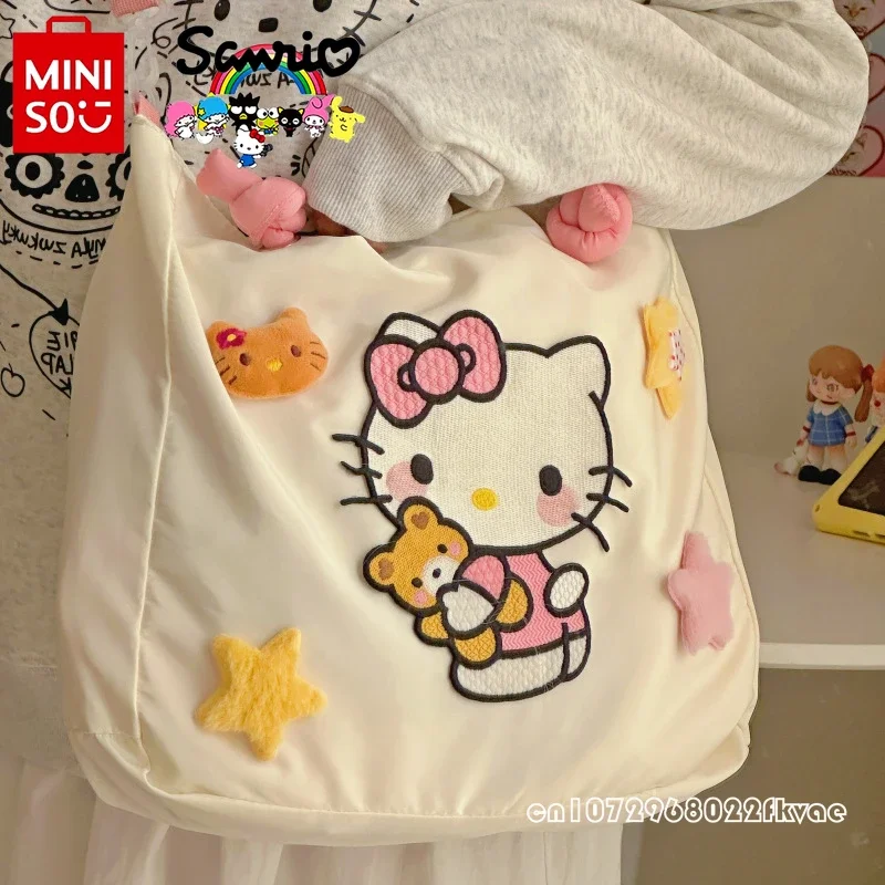 MINISO HelloKitty Neue Damenhandtasche, modische, hochwertige Damen-Umhängetasche, Cartoon, leichte Damen-Einkaufstasche