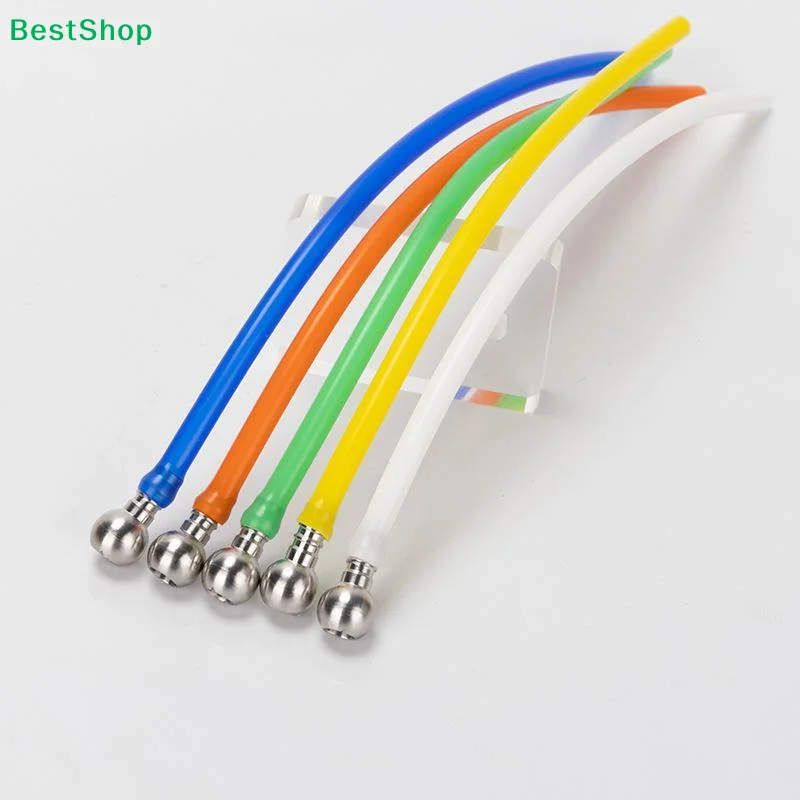 Foam Cannon Soft Straw Pipette Colorful Silicone Rubber With Stainless Steel Gravity Ball Filter