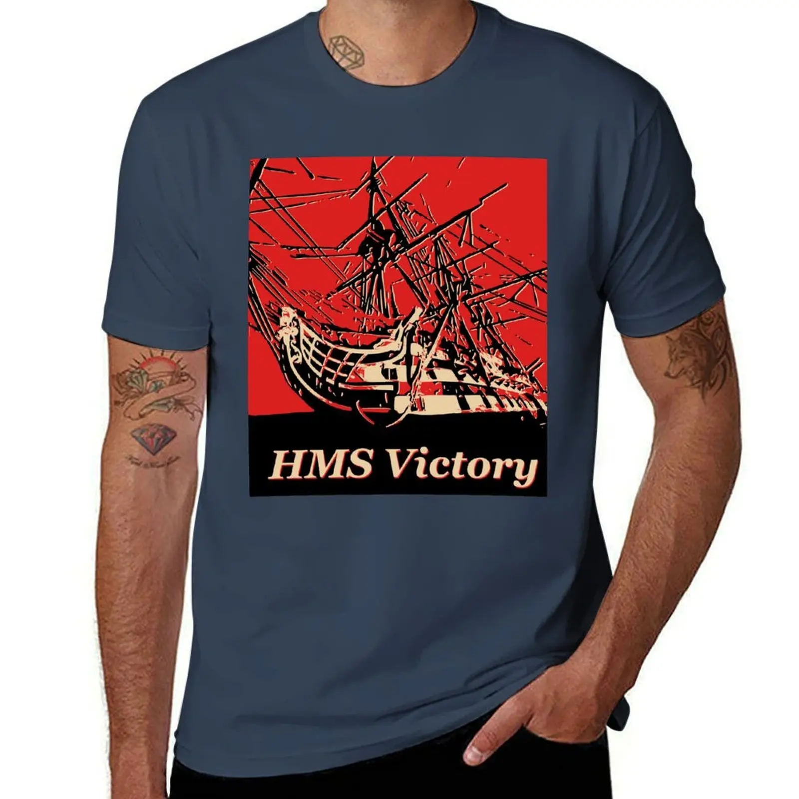 

HMS Victory T-Shirt Plus Size Quick Dry Sports Tee