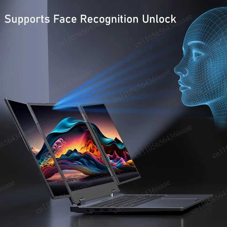 Factory Wholesale Triple Screen Gaming Laptop, Intel i7 1260P Laptop Computer with WiFi 6 and Ethernet LAN Port