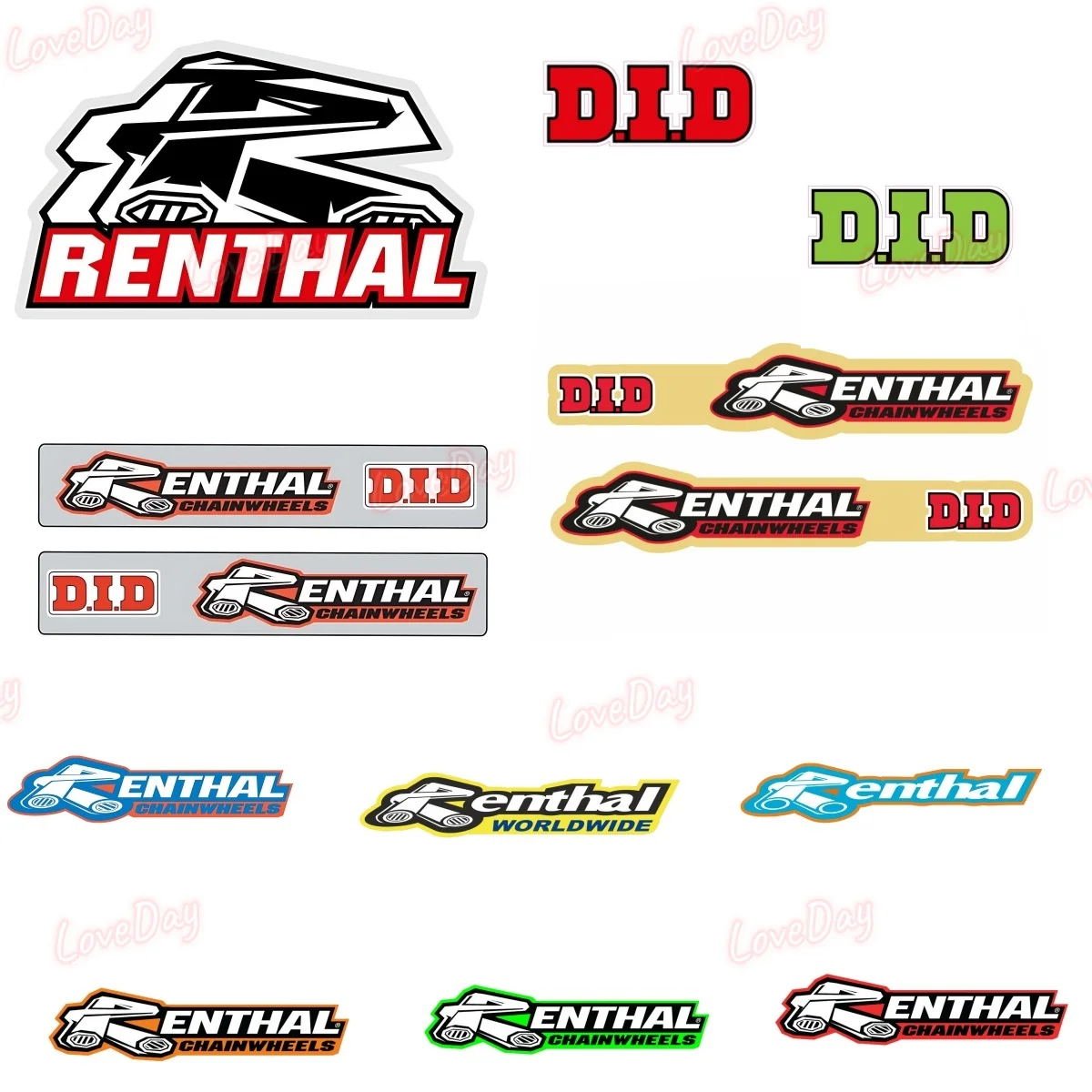 

Vinilo Racing Sticker Vinyl Renthal DID Swing Arm Sticker Motocross Graphics Decals WorldWide Chainwheels Logo