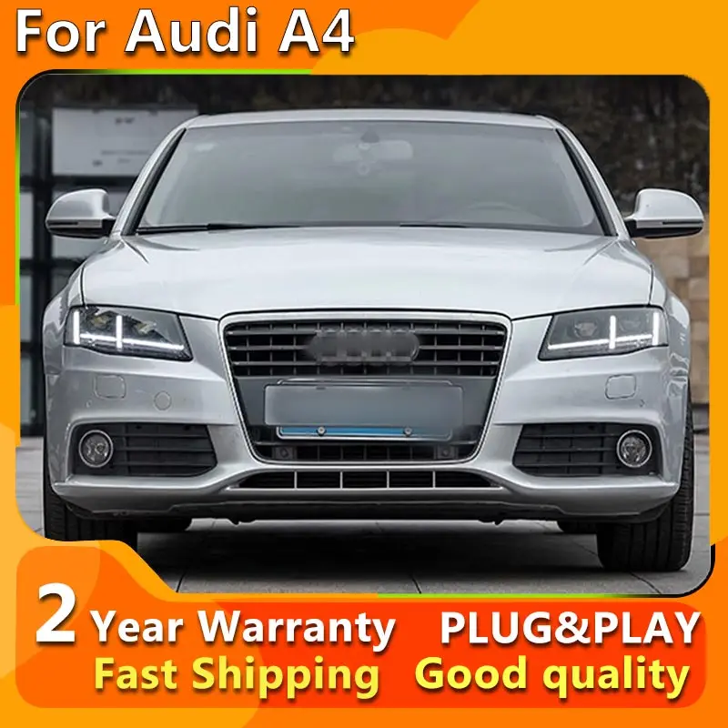 Car Lights for Audi A4 A4L B8 LED Headlight 2009-2012 B8 Head Lamp Drl Projector Lens Automotive Accessories