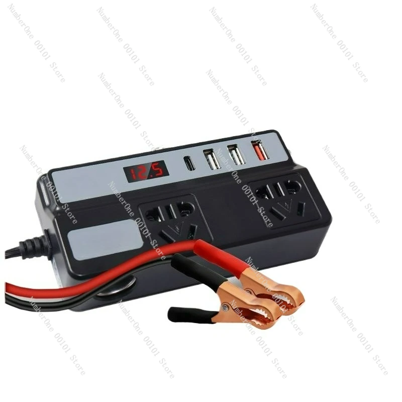 

Car inverter 12V24V to high voltage 220V motorcycle battery multi-function mobile phone super fast charger