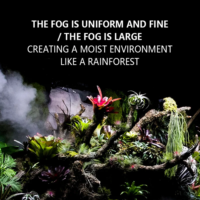 Reptile Humidifier Chameleons Intelligent Spray System Lizards Supplies Amphibian Breeding Box Fogger Automatic Rainforest Mist