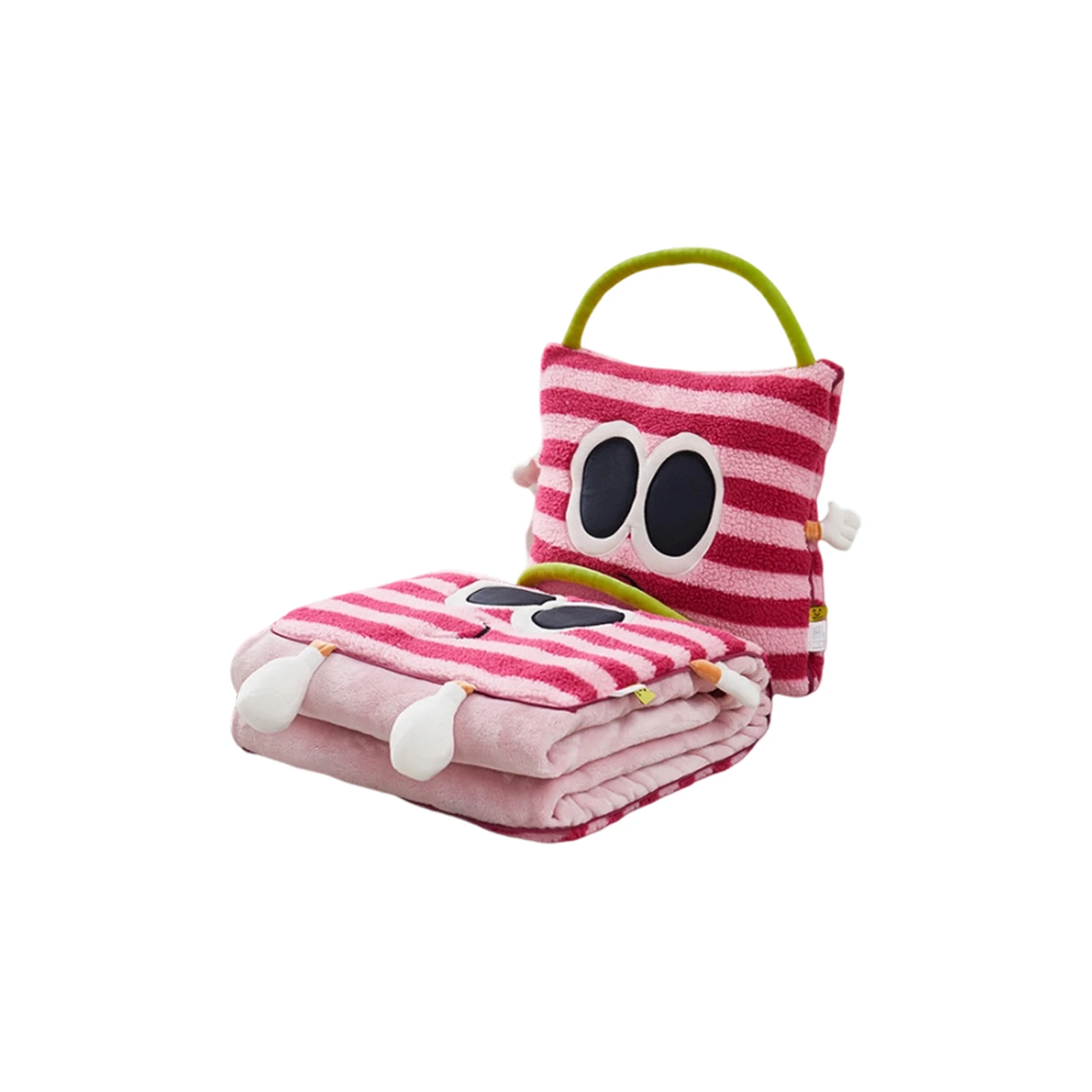 المطرزة صوف الضأن الفانيلا وسادة بطانية مكتب المنزل أريكة رمي وسادة الكرتون بطانية ذات عيون كبيرة وسادة مقعد السيارة بطانية #5