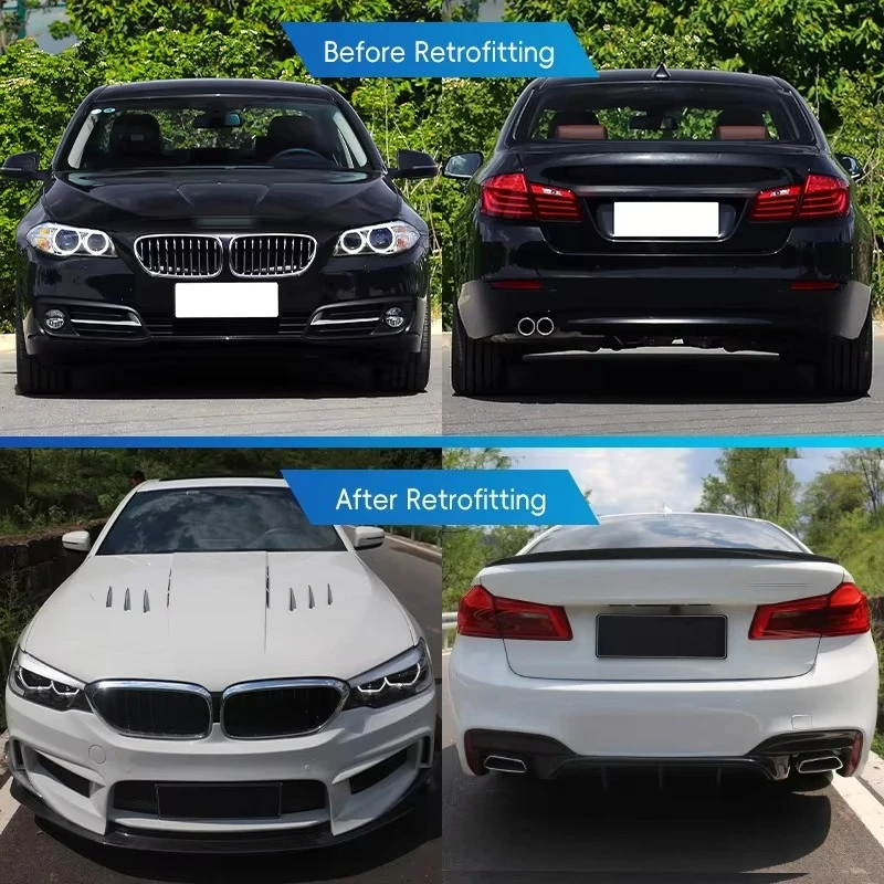 2016-2023 5 Series G30 Wet Carbon Fiber Body Kit Engine Hood Fender Front Rear Bumper Tuning PartsCar Parts Body Kit