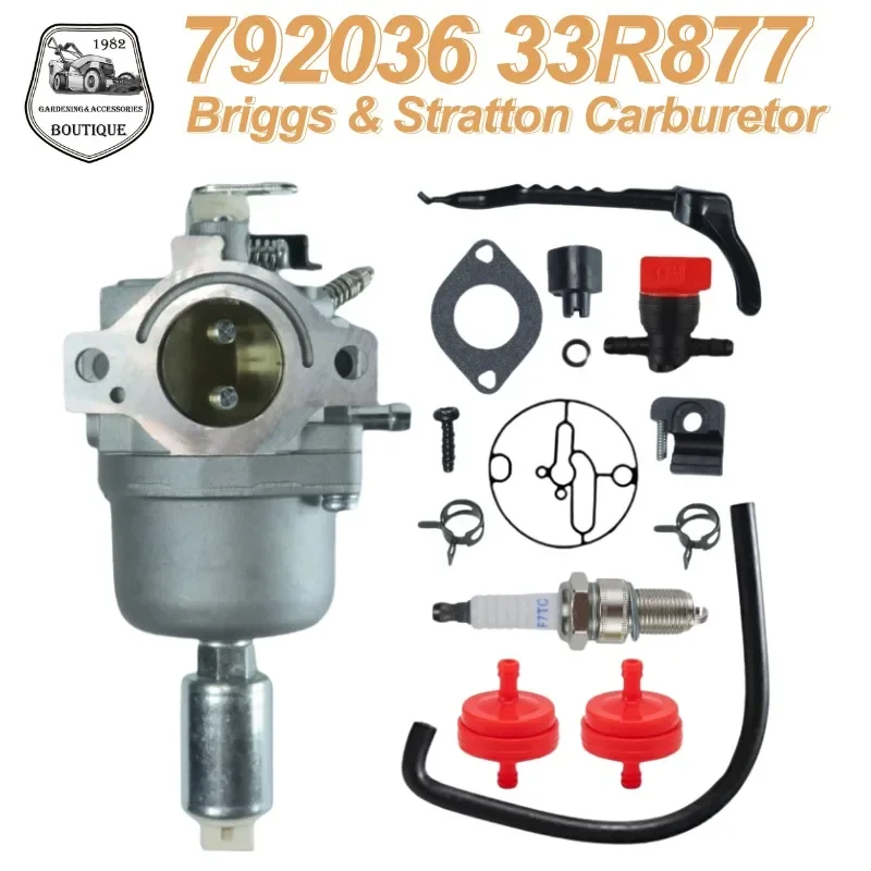 

792036 Carburetor for Briggs Stratton Nikki 33R877 594601 594605 697216 31P677 799256 795366 331877 698945 699475 Generator