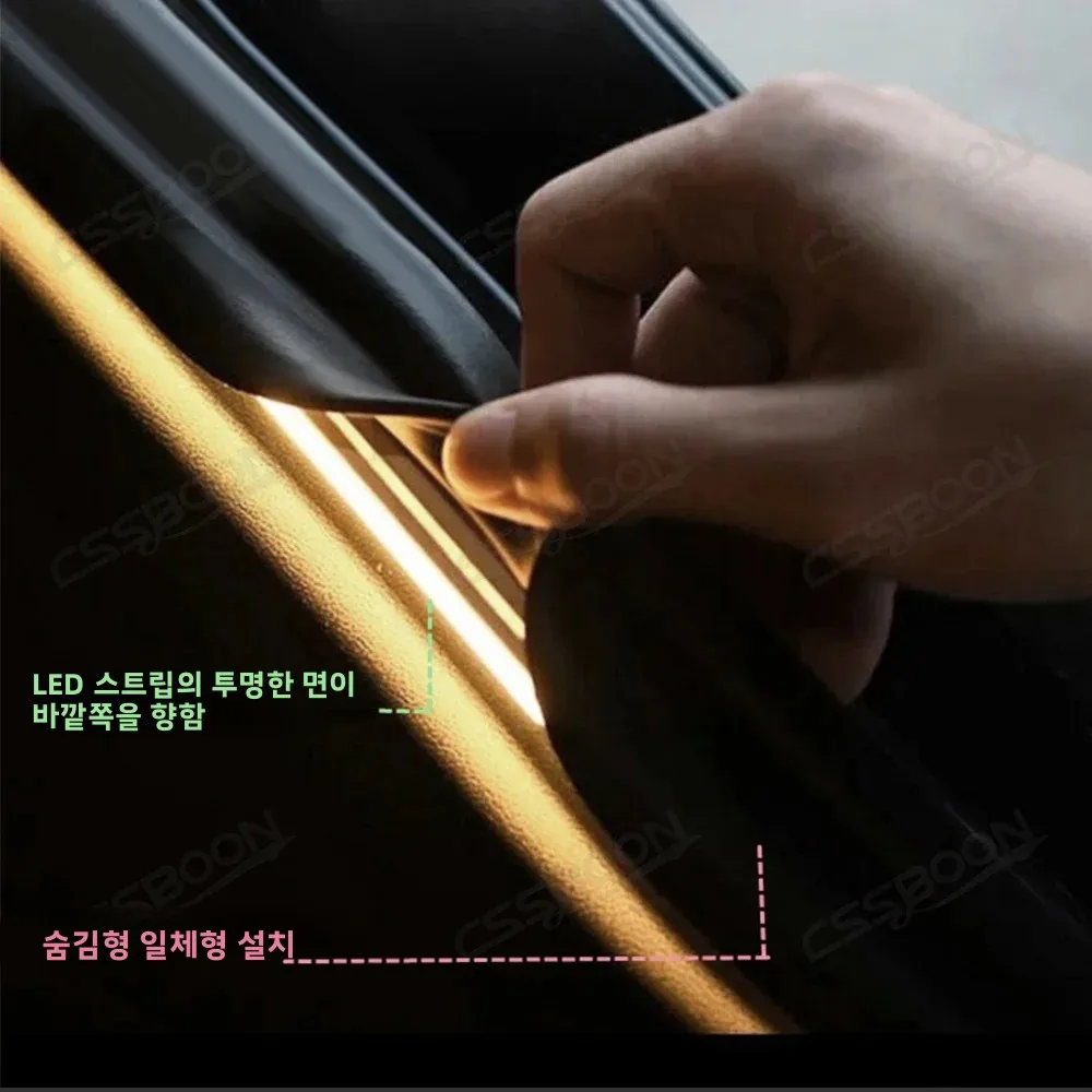 테슬라 모델 Y 주니퍼용 CSSBOON 모델 3 하이랜드 트렁크 LED 실리콘 스트립 라이트, 유연한 고무 램프 RGB 자동차 실내등 썸네일 4