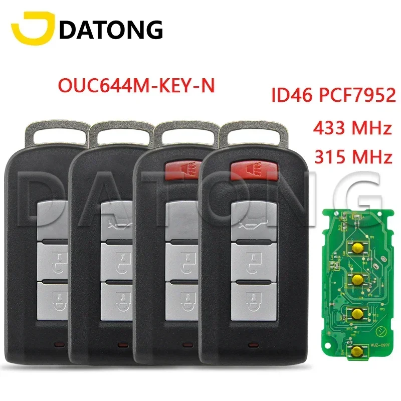 

Datong World For Mitsubishi Lancer Outlander Galant RVR Pajero Shogun Montero Sport OUC644M-KEY-N ID46 PCF7952 Promixity Card