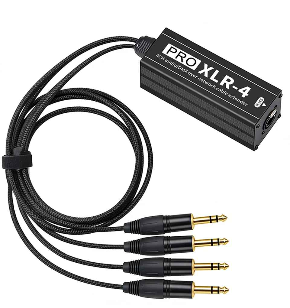 4-Kanal 3-Pin XLR Snake-Kabel Kompakt STP Cat5 Cat6 Cat7 für Bühnenbeleuchtung und Aufnahmestudio Audio-Verlängerungskabel – Detail 4