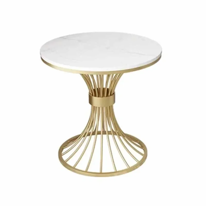 Living Room Luxury Side Table Round Nordic Design Small Aesthetic Side Table Premium Gold Legs Koffietafels Home Decoretion