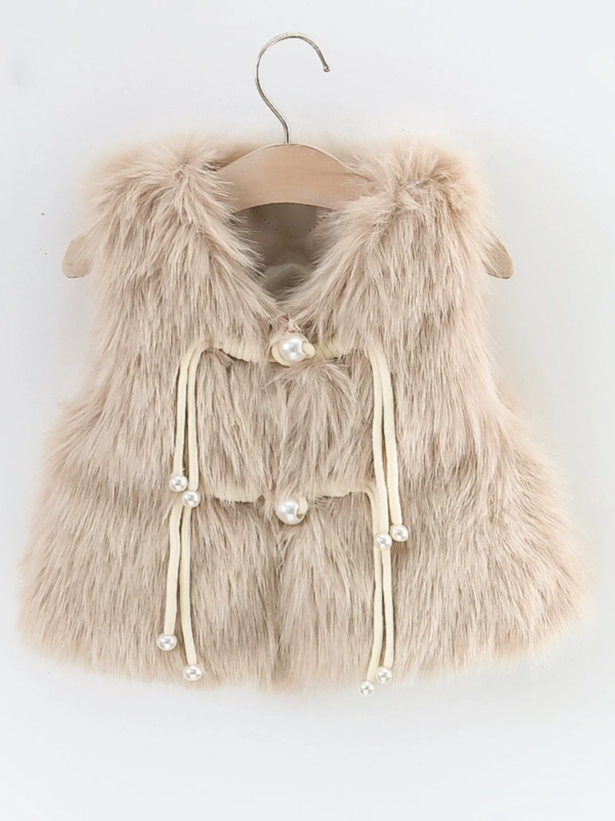 

Kids Girls Faux Fur Vest Pearl Winter Warm Coats Children Sleeveless Waistcoat Baby Outerwear Toddler Infant Jacket XMP557