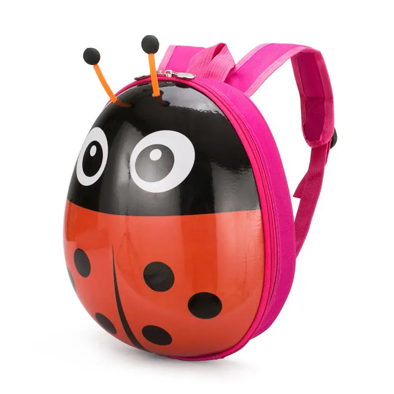 Sac à dos en coquille d\'œuf pour enfants, motif coccinelle, pour écoliers garçons et filles de la maternelle, pour livres