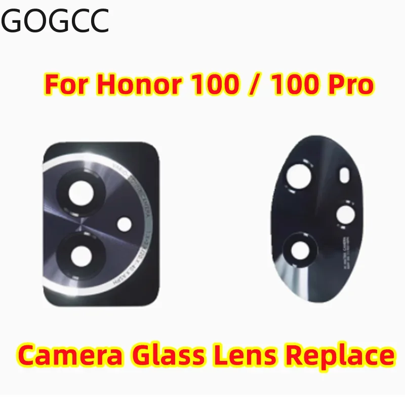 2Pcs Lens Glass Repair For Honor 100 200 Pro Rear Main Back Camera Glass Lens Replacement