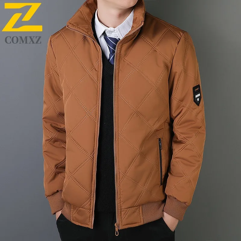 

COMXZ Men Cotton Padded Jacket Trendy Smart Cold-Resistant Loose Snowy Hiking Padded Jacket 2025 Daily Minimalist Winter Jacket