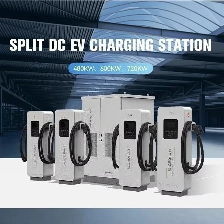 New Commercial Outdoor DC EV Charging Station 480kW-720kW Split Type IP54 Protection 7-inch Touch Screen
