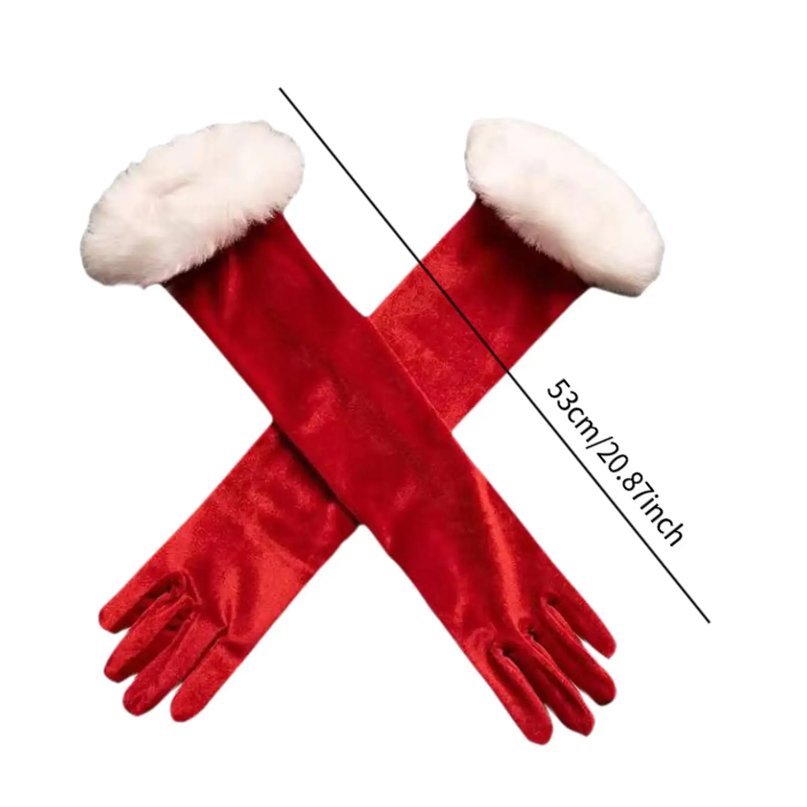 Kerst rode handschoenen Kerst fluwelen handschoenen voor nieuwjaar vakantie foto prop