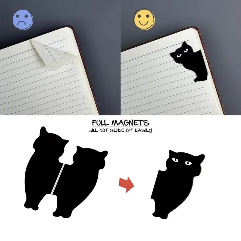 Magnetic Bookmarks 7 Pieces Book Marks Clips Cat Shaped Magnetic Page Clips Bookmarks School Offices Home Supplies Reading