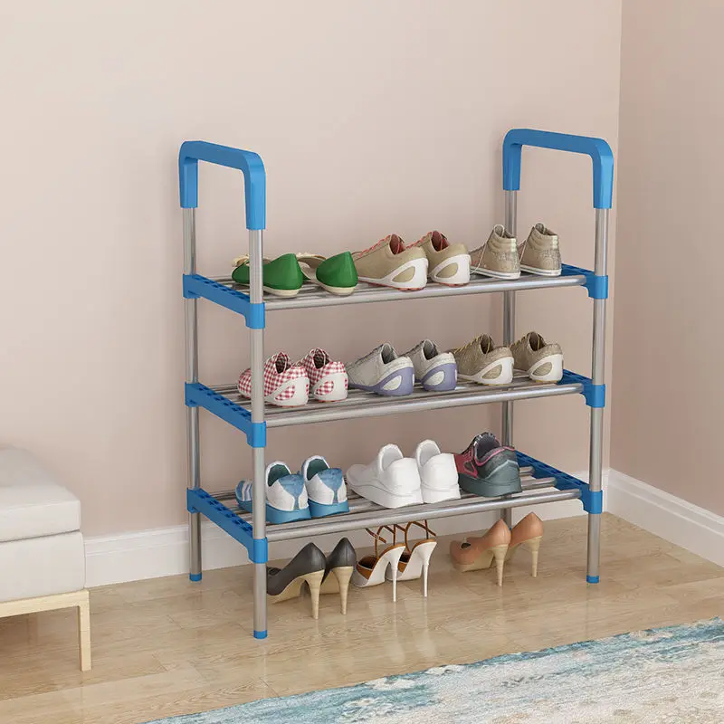 Shoe rack simple multi-storey door stainless steel bathroom slipper rack with multi-functional collection of artifacts rack