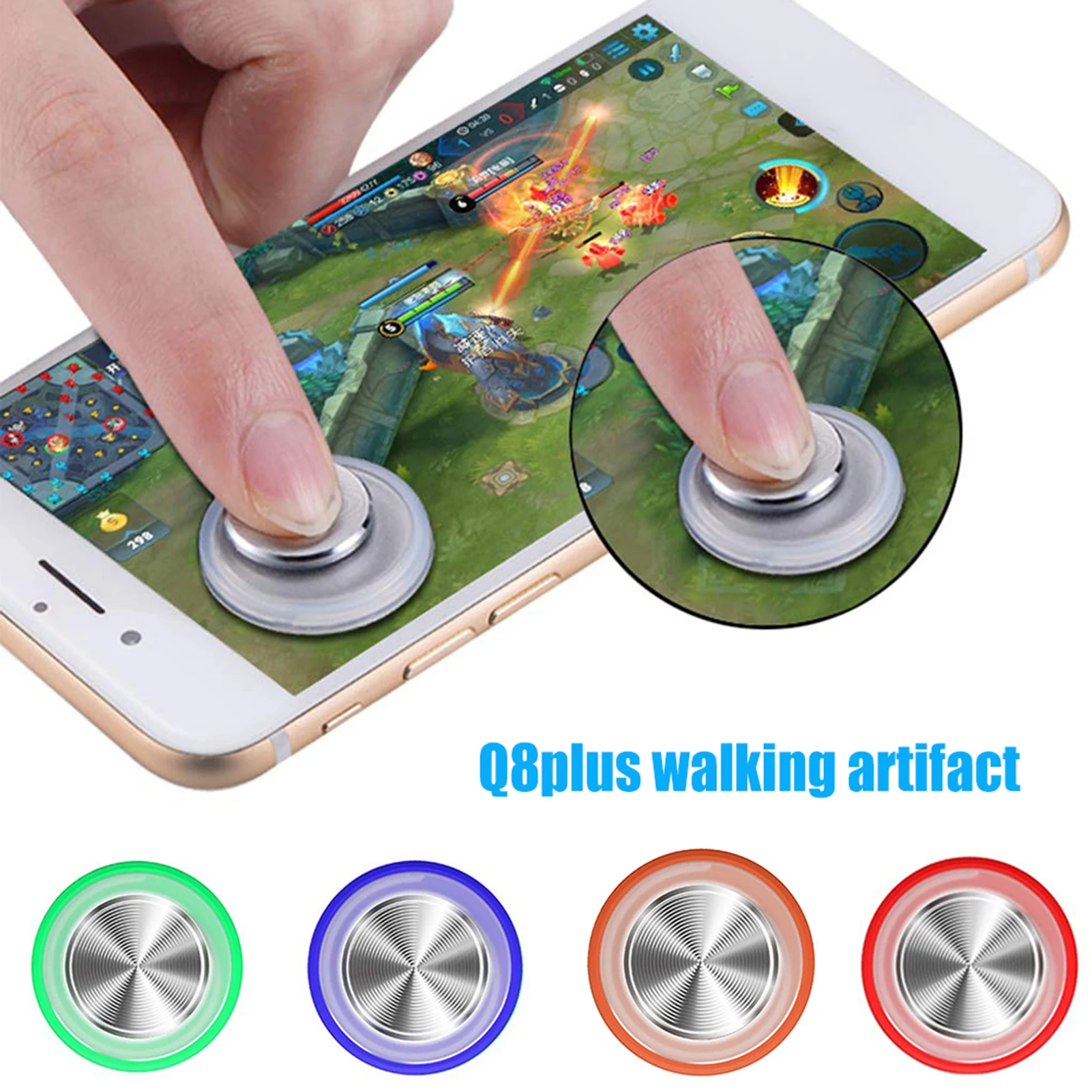 Vòng Cần Điều Khiển Chơi Game Di Động Điện Thoại Đính Đá Dành Cho Iphone Android Máy Tính Bảng Kim Loại Bộ Điều Khiển Nút Bấm Cho Bộ Điều Khiển Có Giác Hút