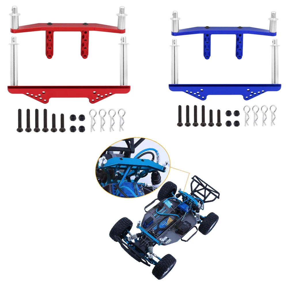 Metal Front & Rear Body Mounts with Body Posts - Premium Upgrade for 1/10 Traxxas Slash 2WD, Rustler, Stampede VXL RC Cars