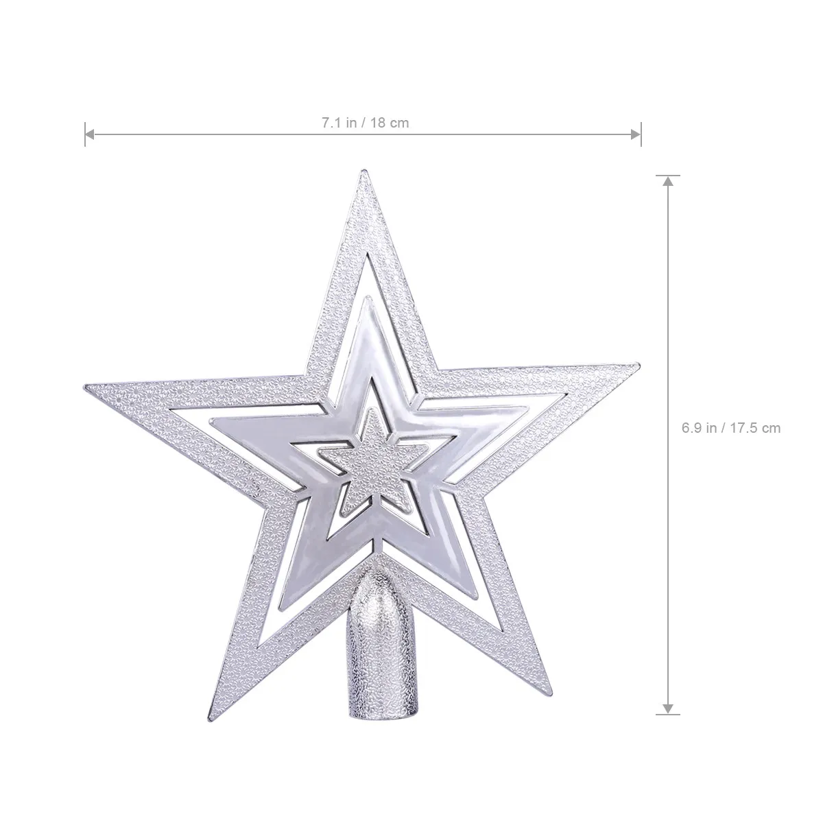 20Cm Lovely Star Christmas Tree Topper Made of High Quality PVC Material Lightweight Easy Install Festive Treetop Decoration