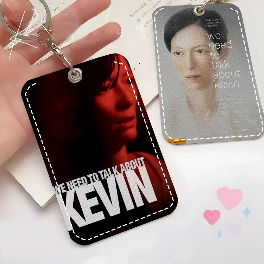 We Need To Talk About K-Kevin Movie Card Case Keychain Access Card Bag Key Tag Ring Leather Card Holder Key Ring Access - view 4