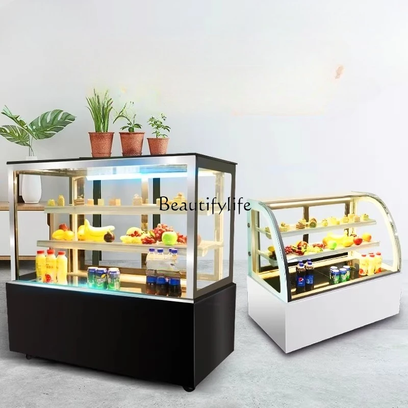 

Cake Cabinet Right Angle Fruit Desktop Fresh Commercial Dessert Display Desktop Cabinet
