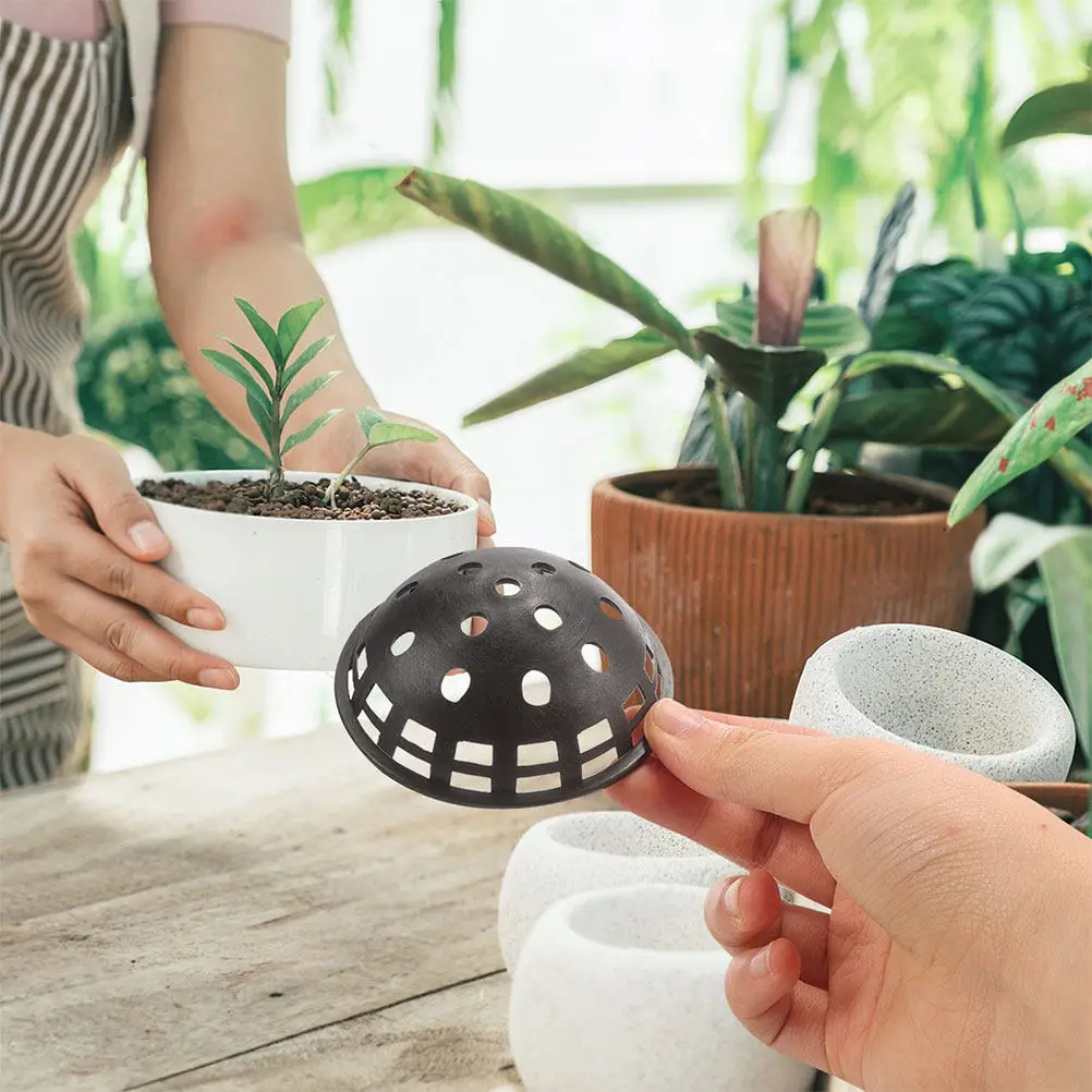 12pcs Plastic Flowerpot Drainage Mesh Pads for Plants & Bonsai – Air-Permeable Soil Migration Control