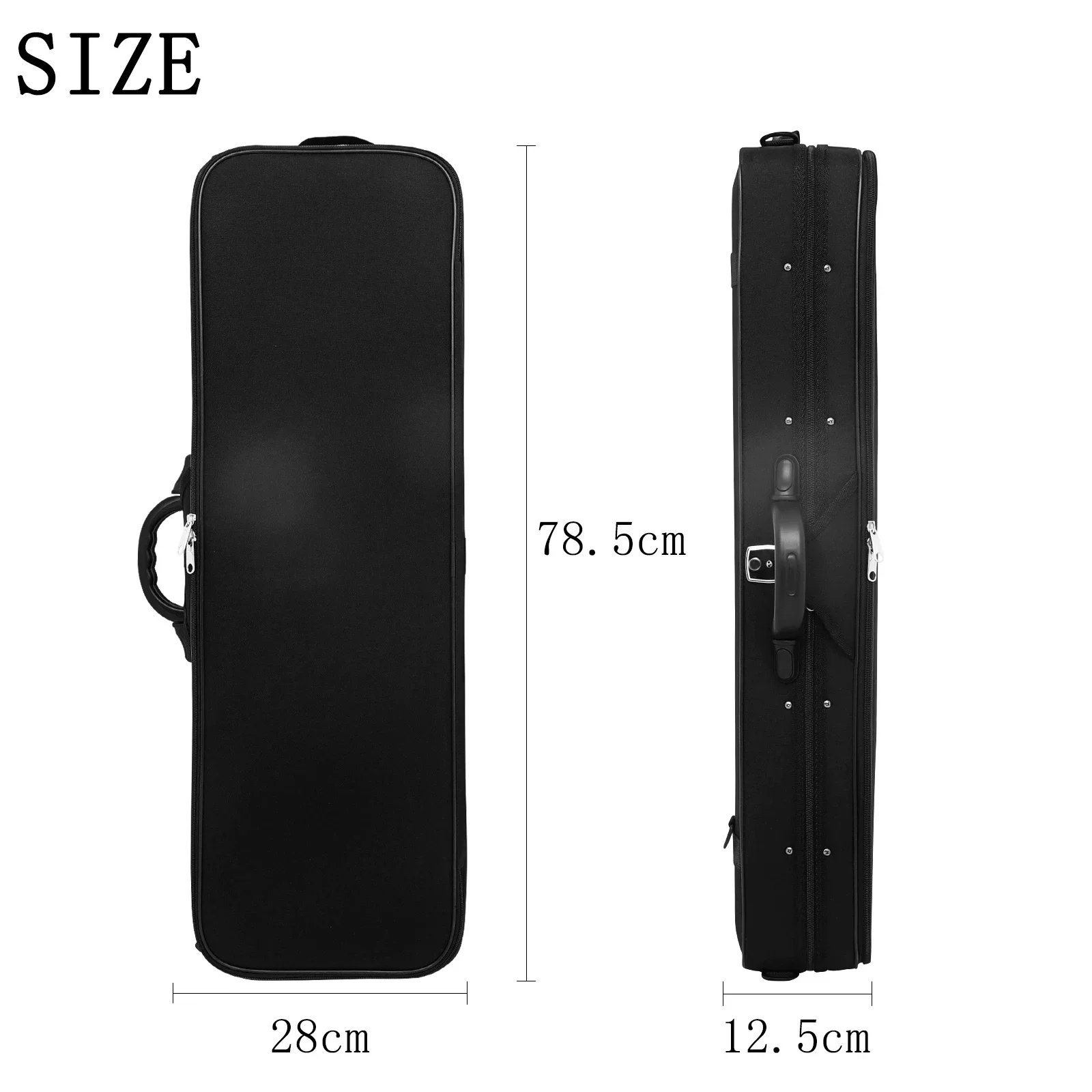 IN-140 4/4 Violin Case Violin Oxford Cloth Square Storage Box with Hygrometer Violin Protection Bag for Violin Portable Carrying