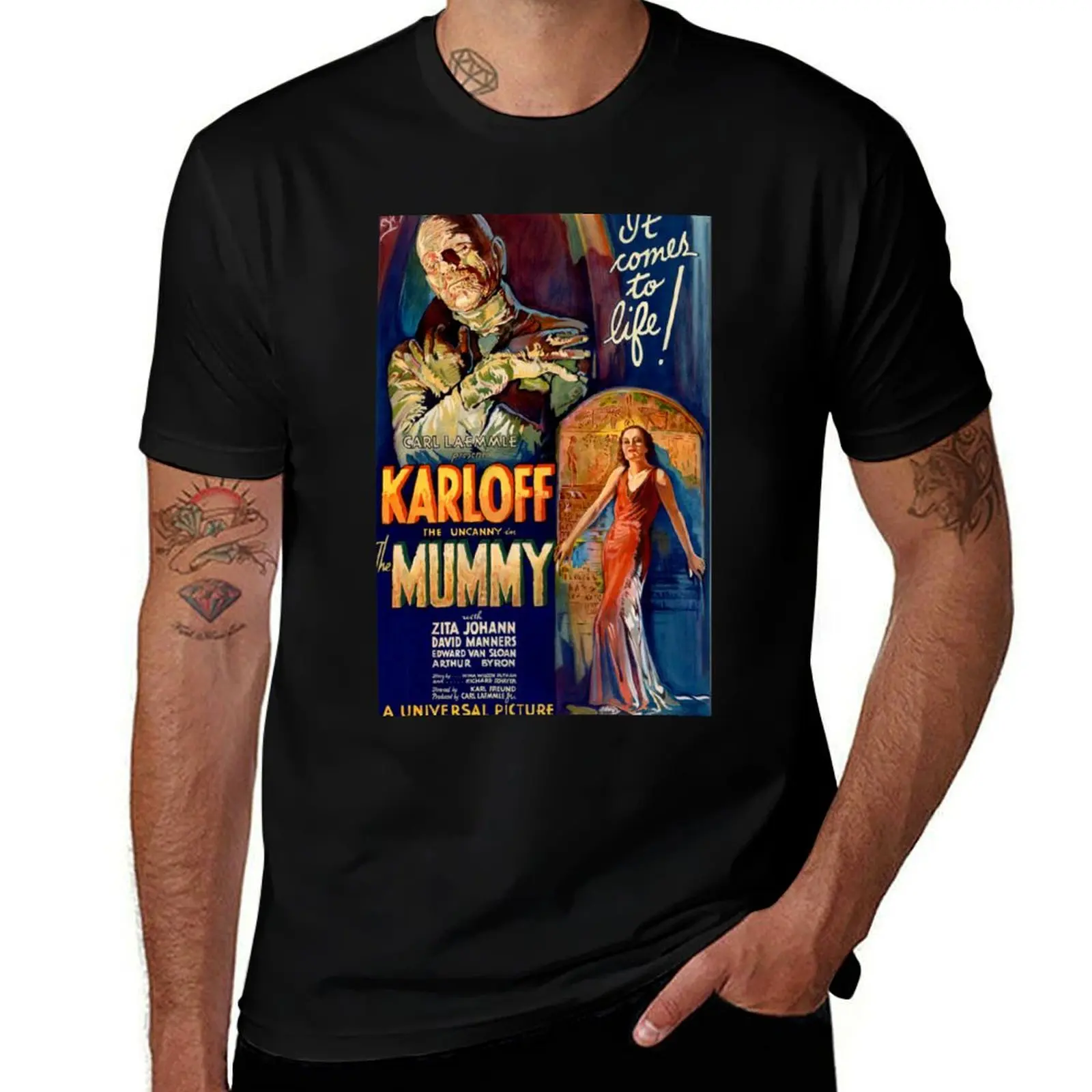 

The Mummy - Boris Karloff. T-Shirt fashion shirts anime tshirt sweat shirts, men