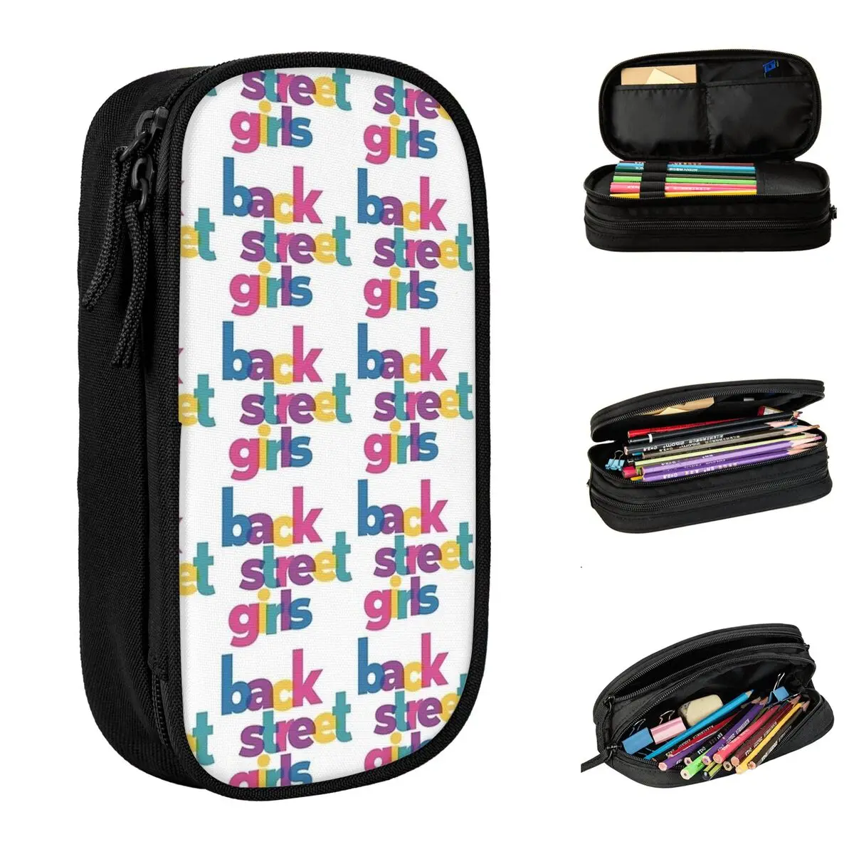 

BSB Backstreet Boys Band Pencil Case Portable Pencil Bag Girls Boys Zipper Fashion School Pencil Cases Custom DIY Supplies