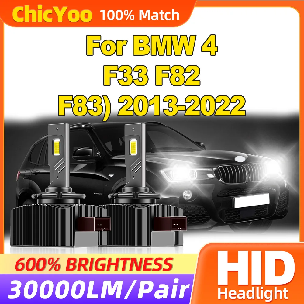 

30000LM HID Xenon Light Bulbs 120W Auto Headlamps 6000K LED Headlights For BMW 4 (F32 F33 F82 F83) 2013-2018 2019 2020 2021 2022