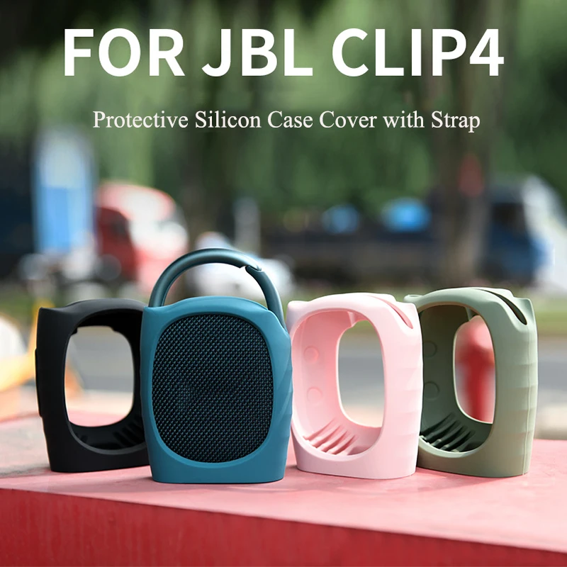 Outdoor Carrying Case Cover for JBL Clip4 Clip 4 Bluetooth Speaker Silicon Cover with Strap Biking Portable Case