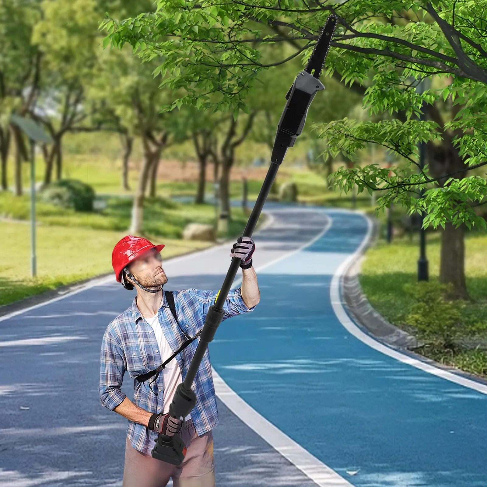 

Pole Saw Electric Tree Trimmer Pruner Cordless 21V Battery Power & Charger