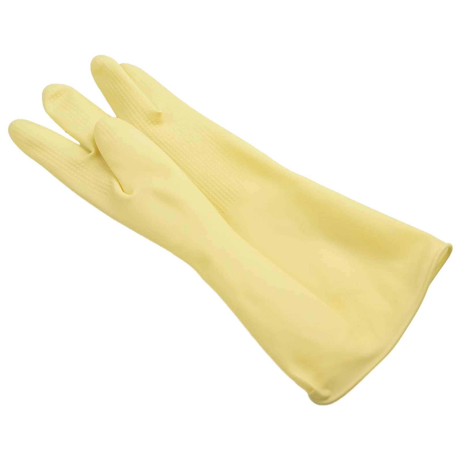 

Anti-slip Industrial Gloves Chemical Industry Dyeing 32cm/13in Alkali Anti-acid Large Natural Latex Yellow Durable