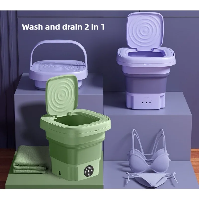 

New folding washing machine, portable travel, student dormitory underwear, baby mini washing machine
