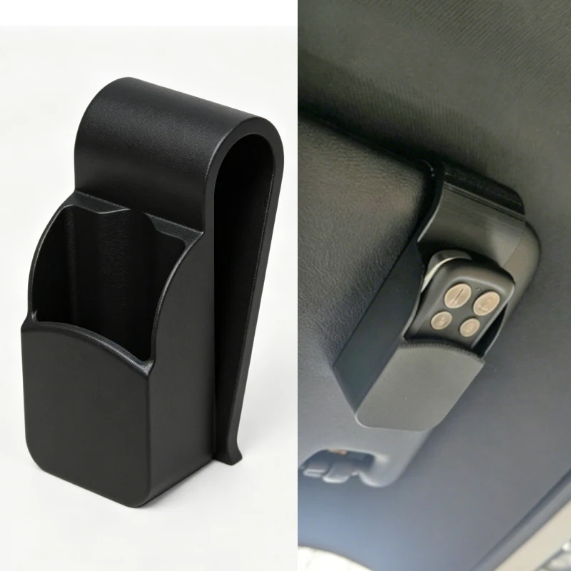 1Pc Universal Car Sun Visor 4-Button Garage Door Remote Control Holder Clip Neat Storage Remote Bracket Organizer Car Specific
