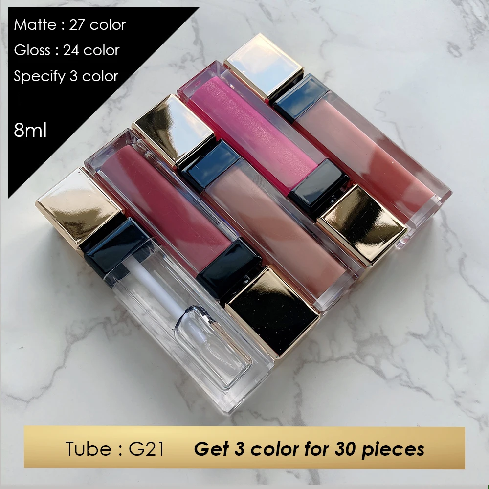 Brillant à lèvres radiant, marque privée, Logo imprimé personnalisé sur brillant à lèvres brillant et liquide mat, pigmenté, crémeux, Non collant