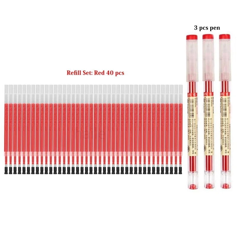 43-Piece 0.35mm Gel Pen Refill Set
