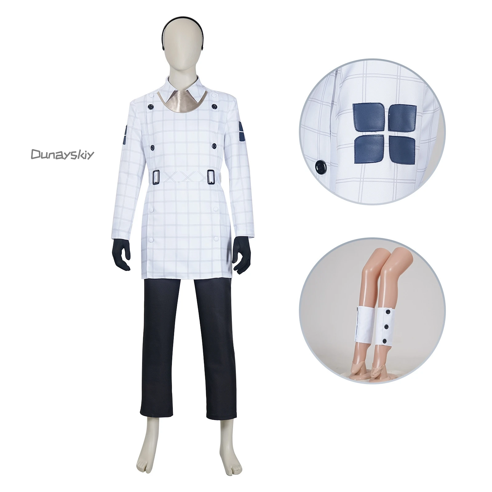 Jeu métaphor ReFantazio capitaine voyager garçon Cosplay Costume vichy Costume hommes uniforme perruque accessoire Anime fête jeu de rôle