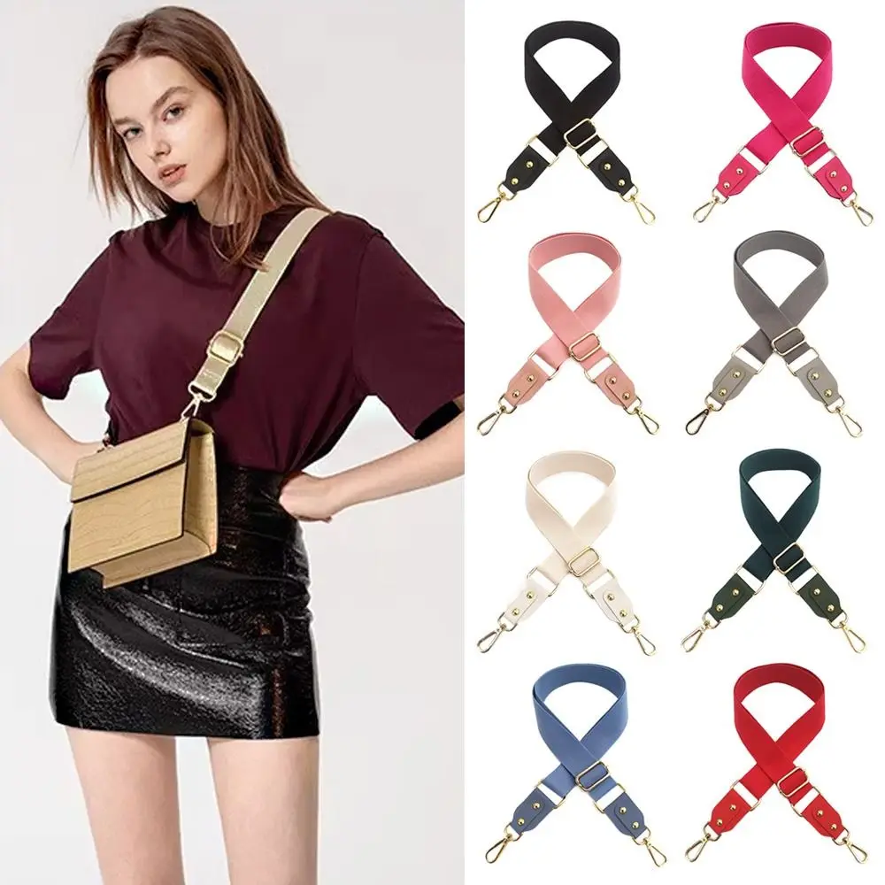 Verstelbare Tas Riem Mode Brede Vervanging Handtas Riem Effen Kleur Katoenen Schoudertas