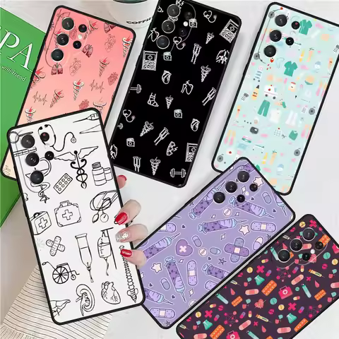 Medicine Doctor Nurse For Samsung Galaxy S24 Ultra S21 S22 S8 S9 S10E Note 10 20 Plus FE S23 Phone case Cover Coque