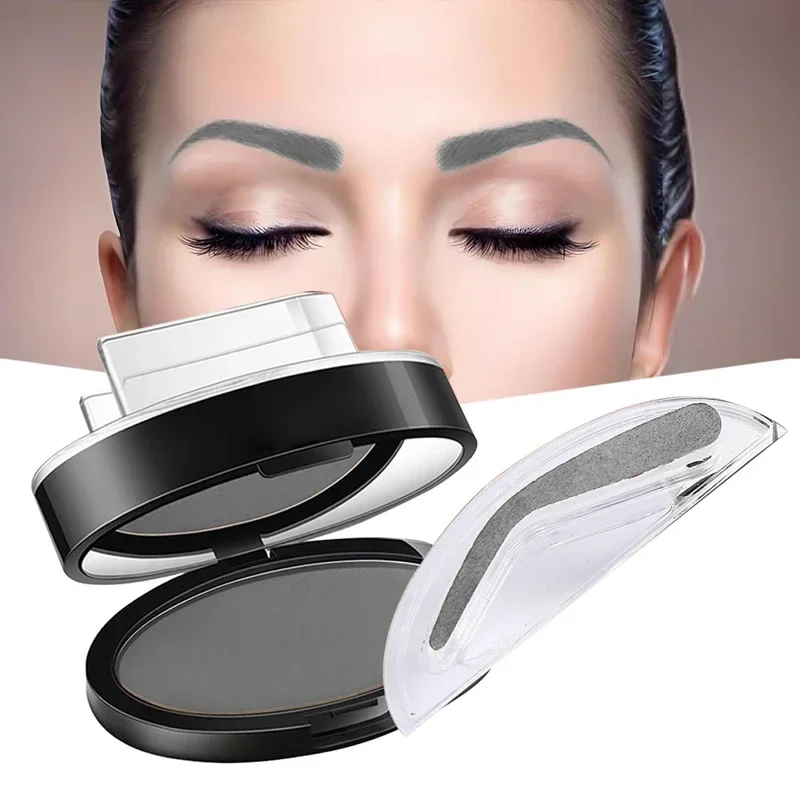 Augenbrauen-Puderstempel, natürliche, gebogene Form, für schnelles Augenbrauen-Make-up, wasserfeste Puderpalette für Augenbrauen, Augenbrauen-Tönung, Make-up-Werkzeug. – Detail 6