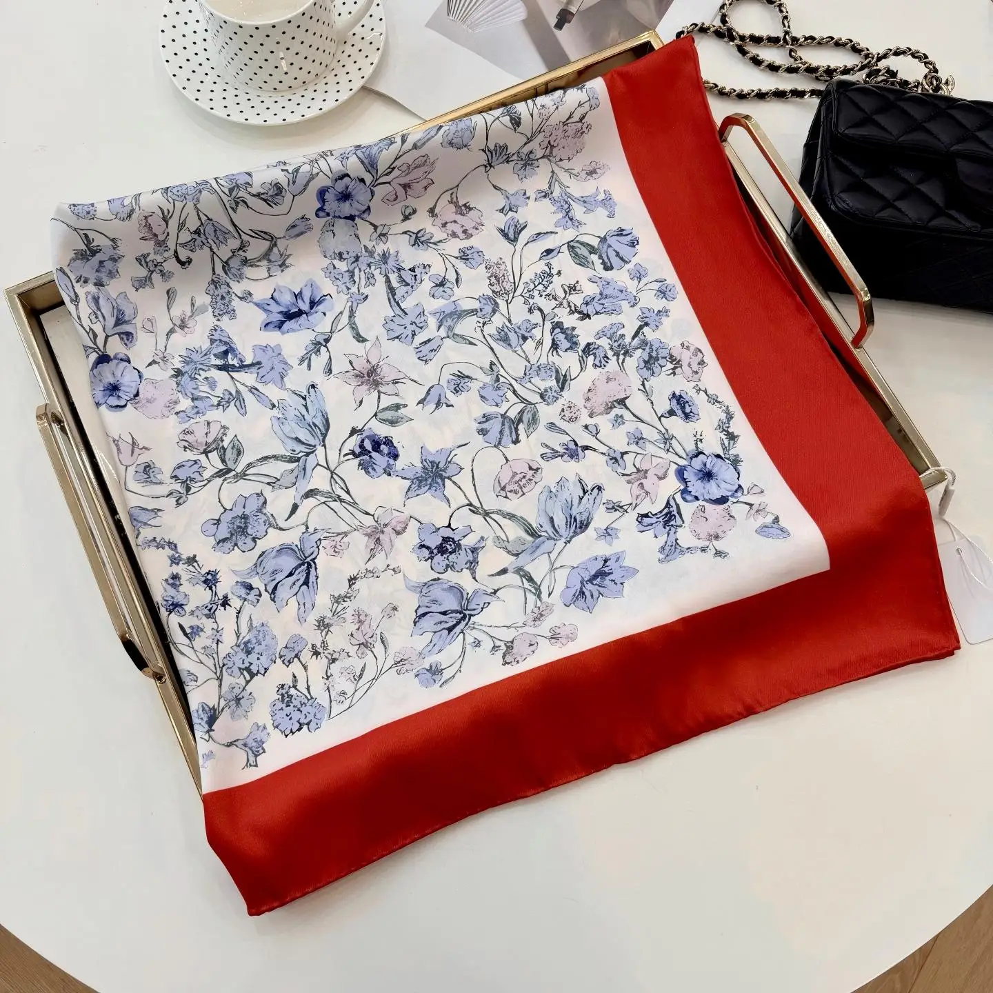 

90CM Summer Sunscreen Cool High Quality Pure Silk Women's Fashion Scarf