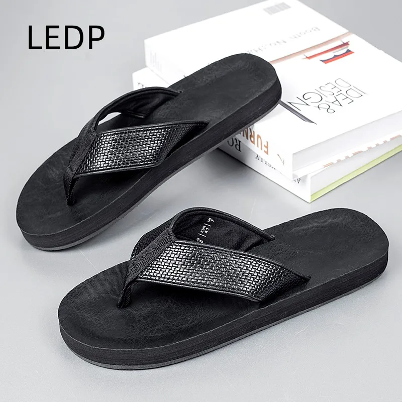 Men\'s Summer Sandals Casual Fashion Leather Flat Flip Flops Breathable Luxury Designer Replica Best Sellers In 2023 Products