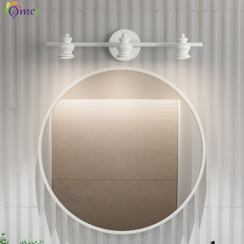 Bathroom LED Mirror Wall Lamp Black White Up Down Swing Adjustable Sconce Lighting Fixture Makeup mirror LED Luxury Decor Lights