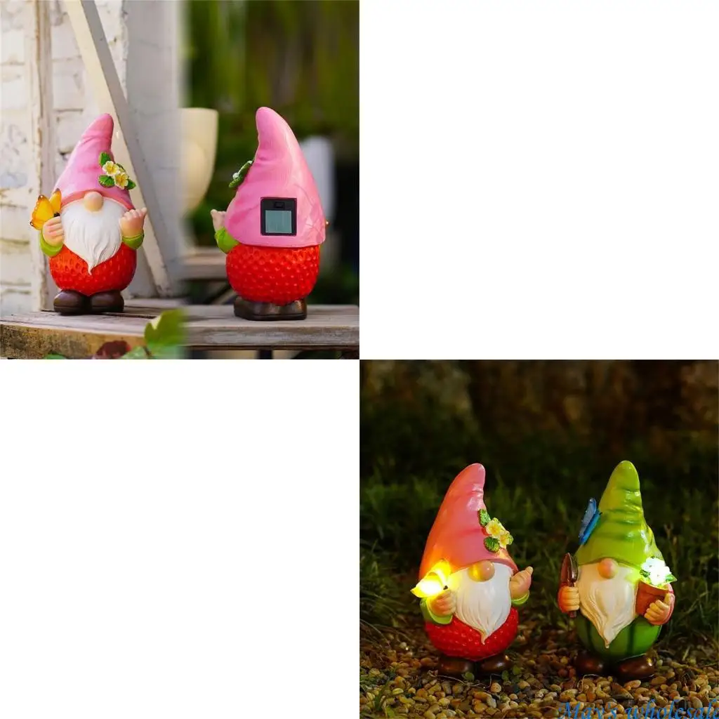 Solar Energy Dwarf Decor Layout Outdoor Waterproof Landscaping Garden Decorative 448A
