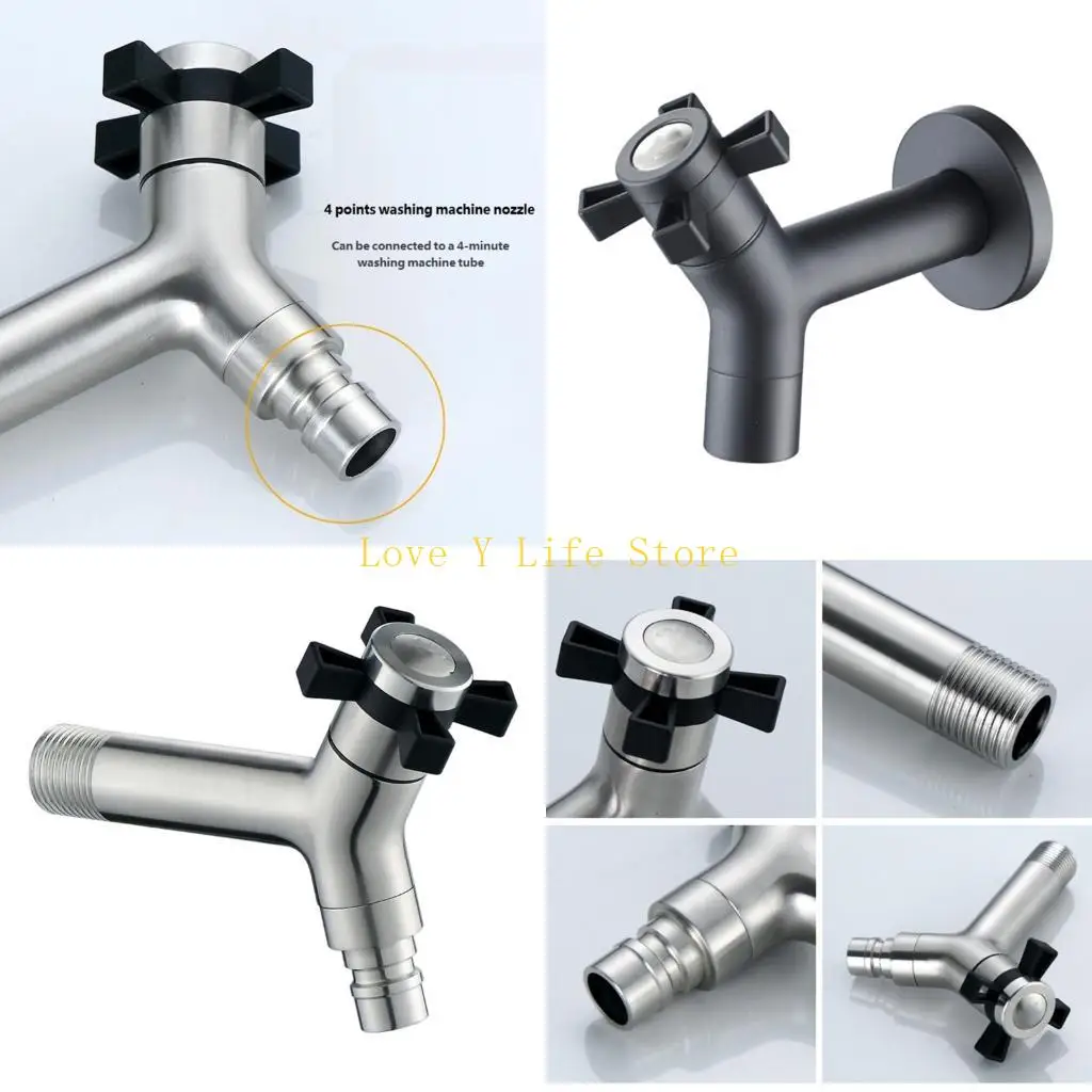

L74C Steel Fast Open Water Tap Ergonomic Washing Machine Water Outlet Upgrades for Washing Machines Smooth Integration